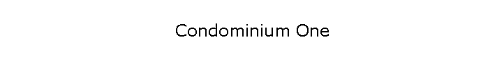 Condominium One